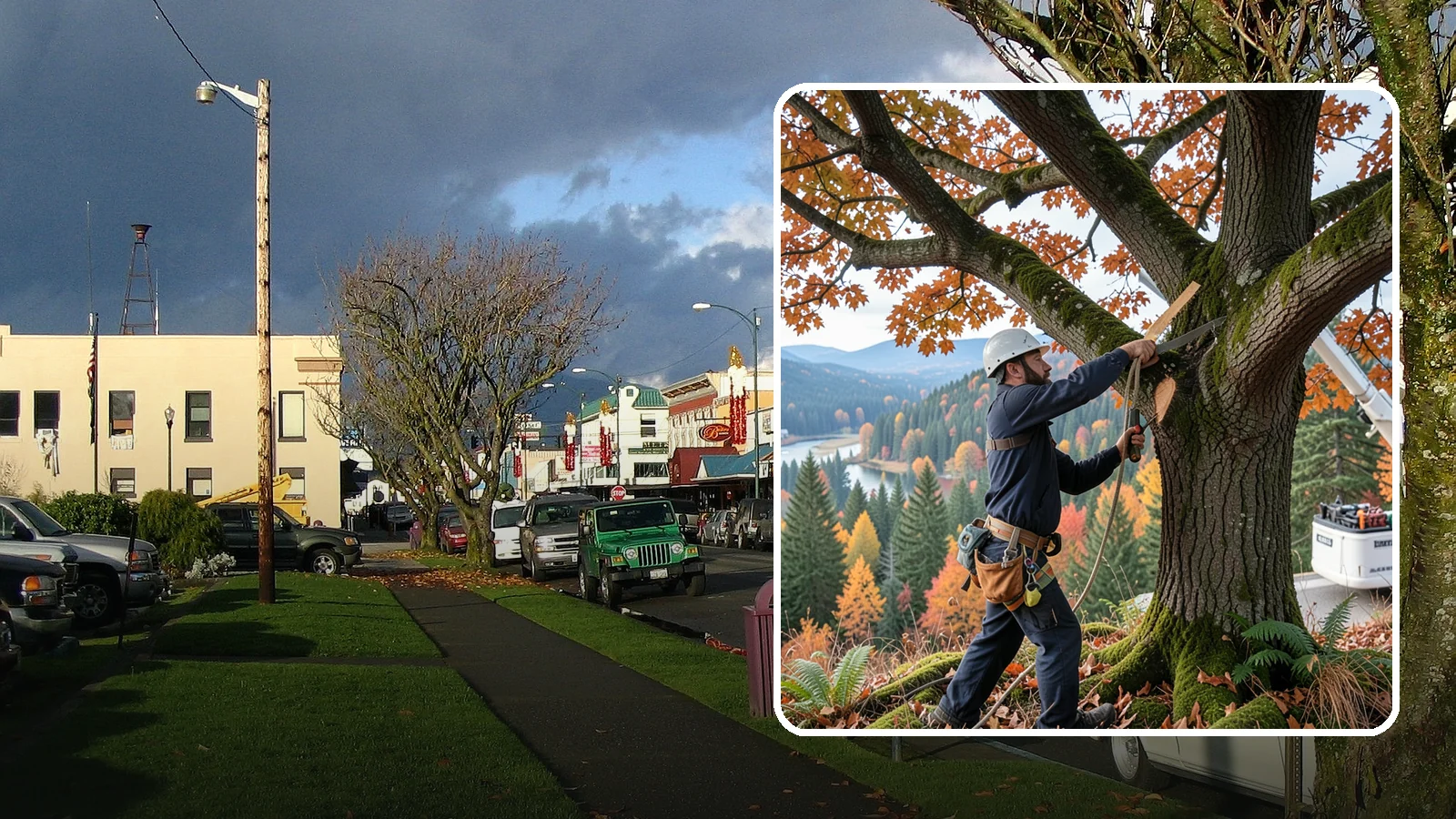 Vista pruning in Arlington, Snohomish County, WA - Selective pruning to open or improve a view.