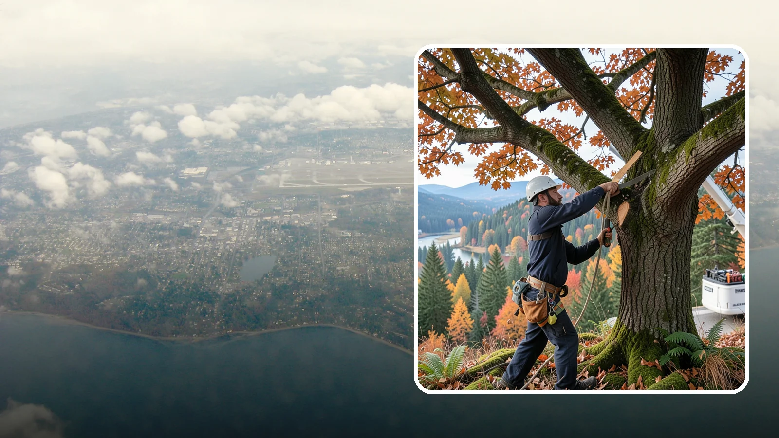 Vista pruning in Burien, King County, WA - Selective pruning to open or improve a view.