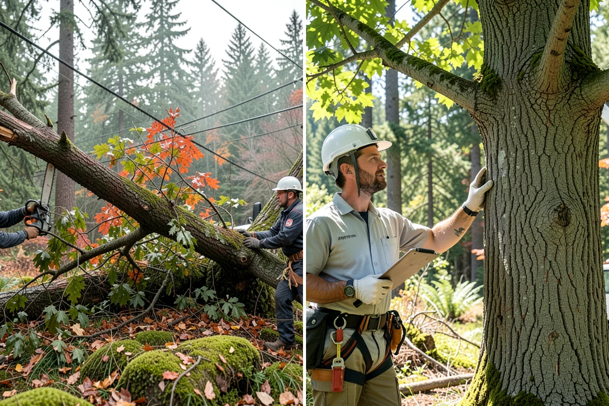 Vista pruning in Clyde Hill, King County, WA - Assess canopy condition and pruning objectives