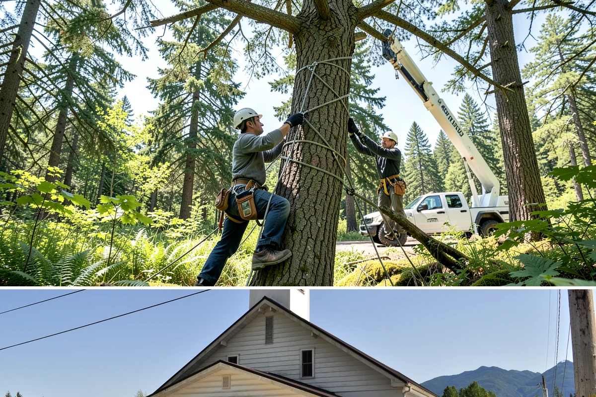Vista pruning in Concrete, Skagit County, WA - Work timing follows recognized arboricultural standards matched to specific tree species and seasonal conditions in the Puget...