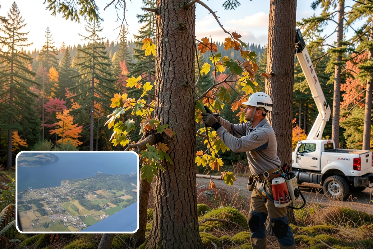 Vista pruning in Coupeville, Island County, WA - Improves tree structure, health, and appearance