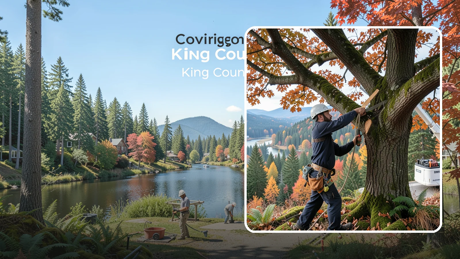 Vista pruning in Covington, King County, WA - Selective pruning to open or improve a view.