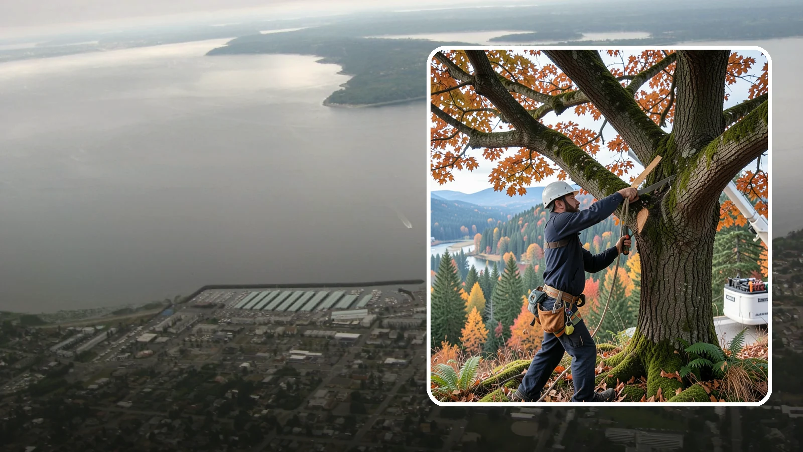 Vista pruning in Des Moines, King County, WA - Selective pruning to open or improve a view.