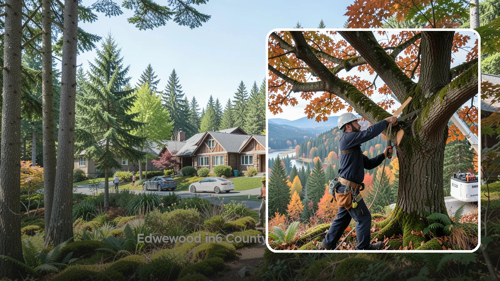 Vista pruning in Edgewood, Pierce County, WA - Selective pruning to open or improve a view.