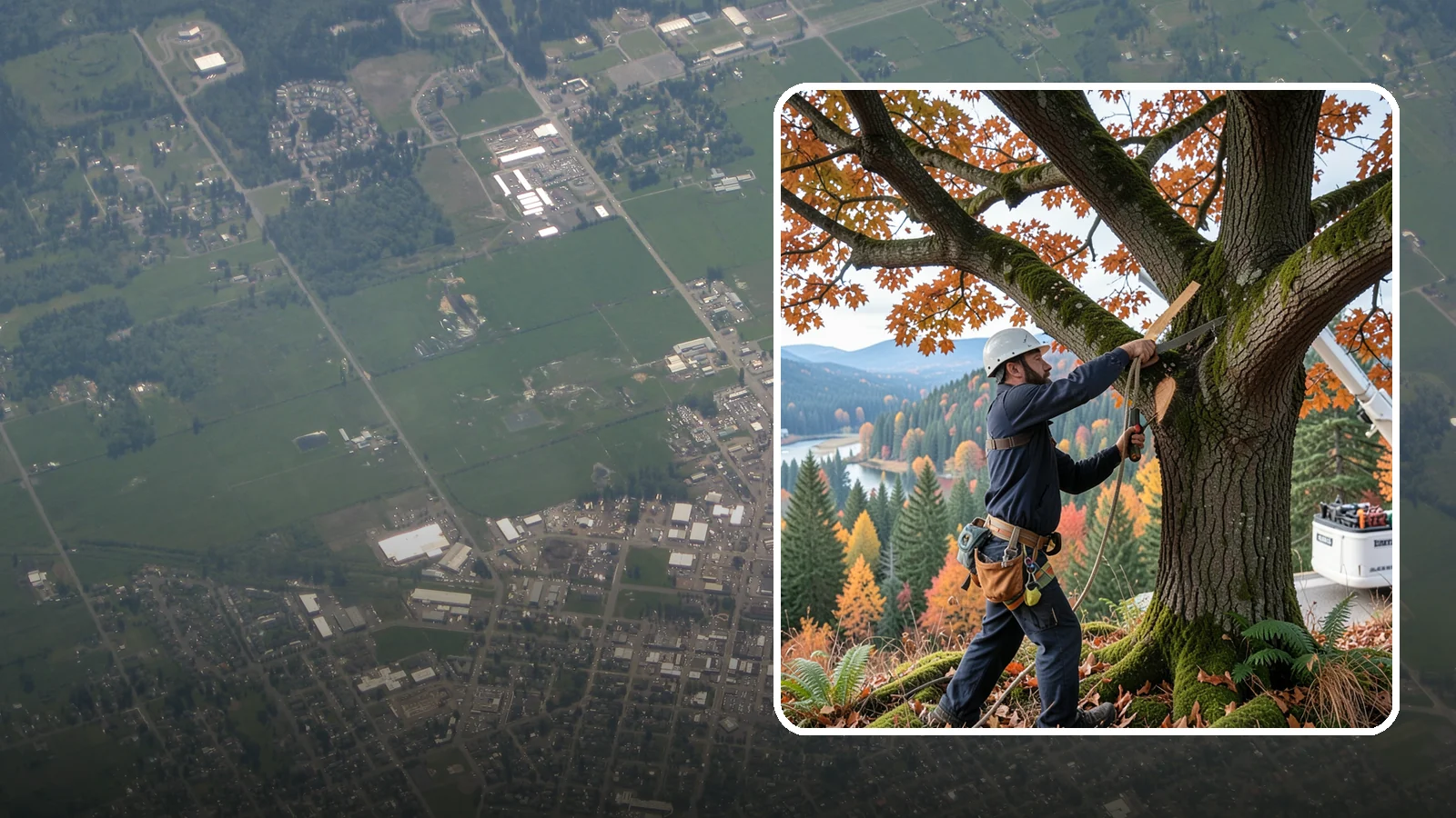 Vista pruning in Enumclaw, King County, WA - Selective pruning to open or improve a view.