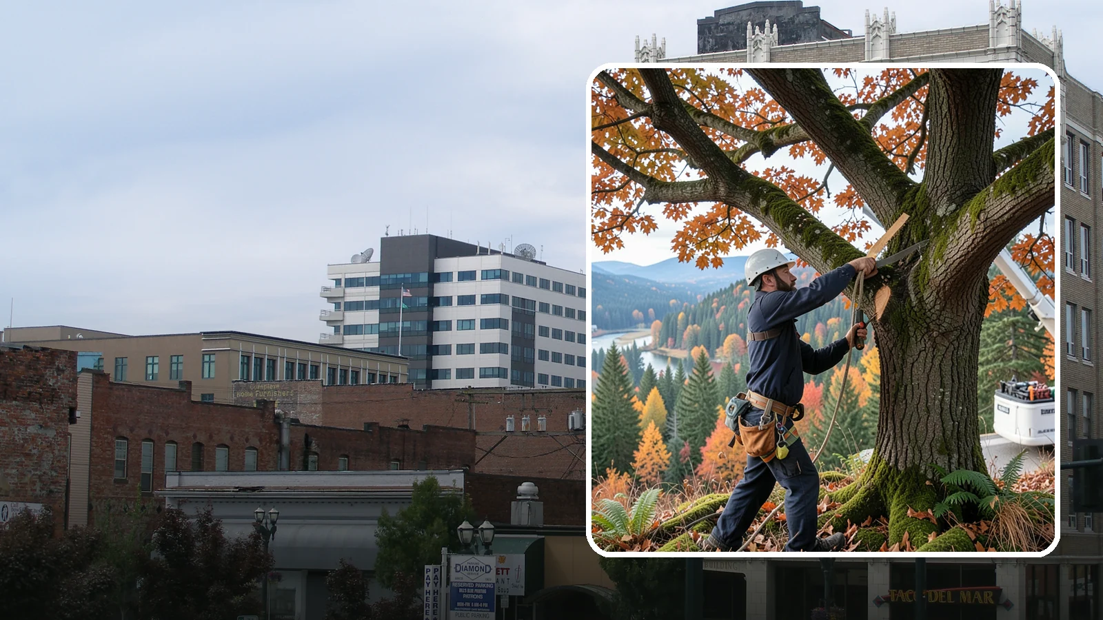 Vista pruning in Everett, Snohomish County, WA - Selective pruning to open or improve a view.
