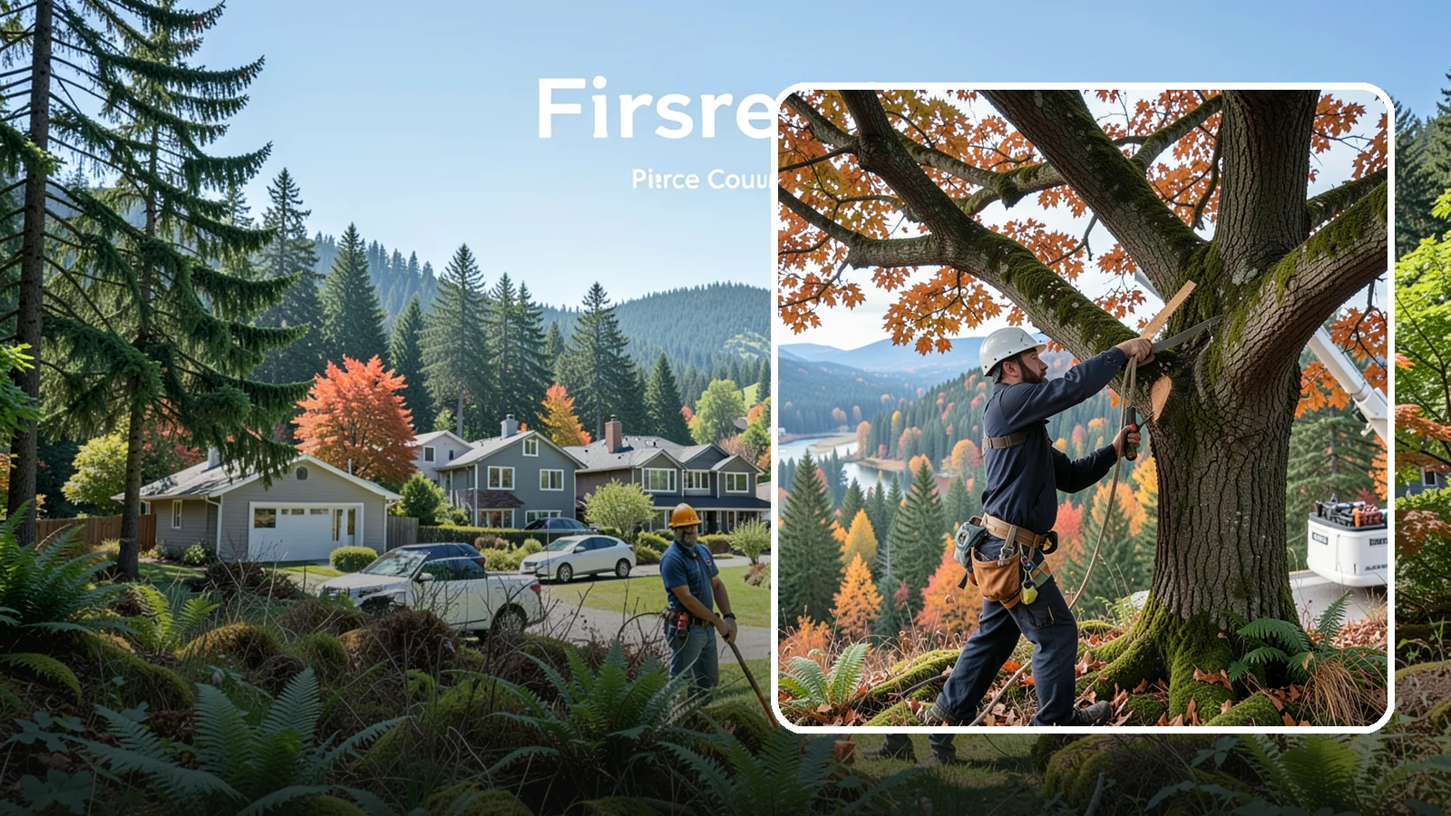Vista pruning in Fircrest, Pierce County, WA - Selective pruning to open or improve a view.