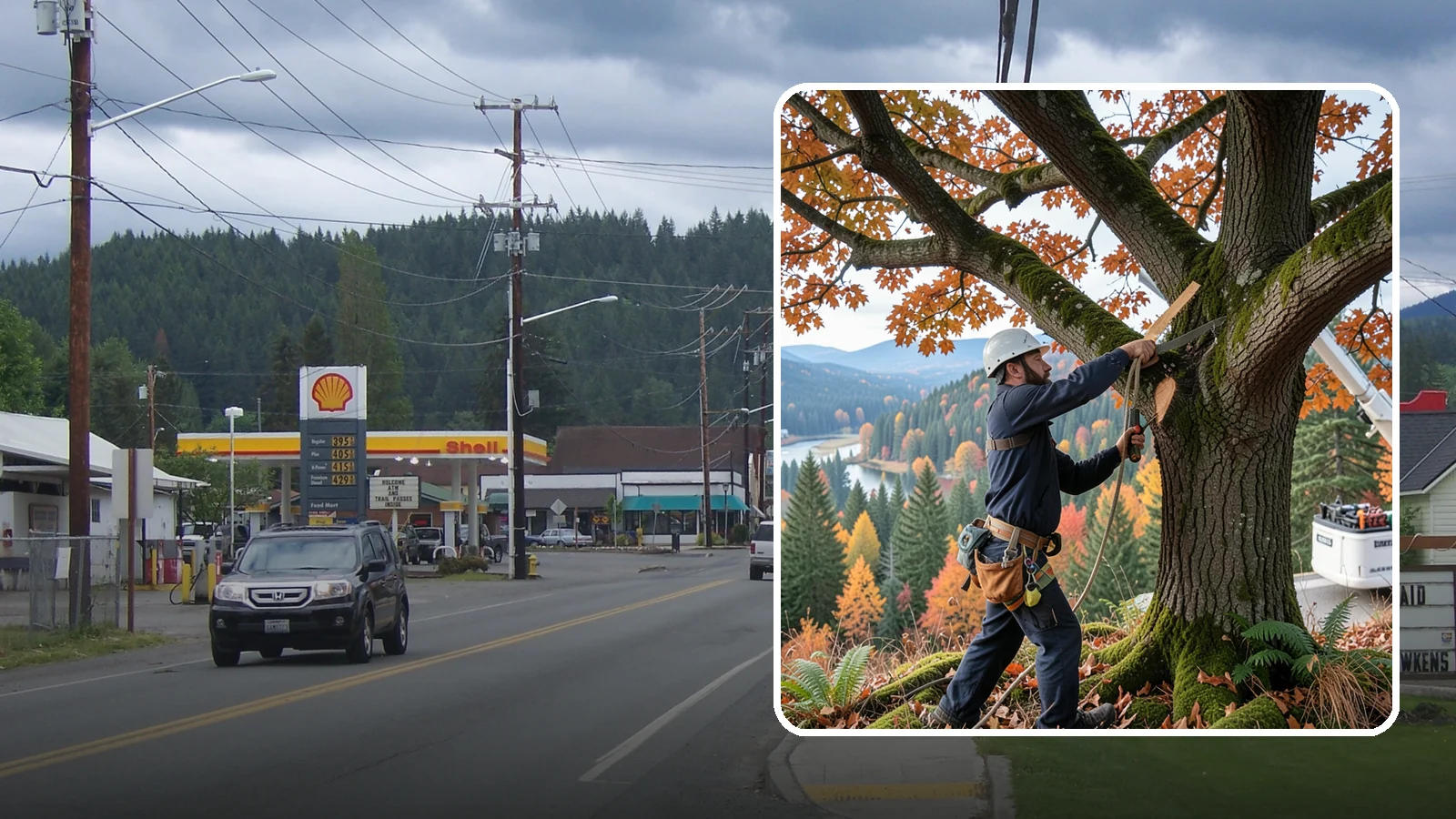 Vista pruning in Granite Falls, Snohomish County, WA - Selective pruning to open or improve a view.