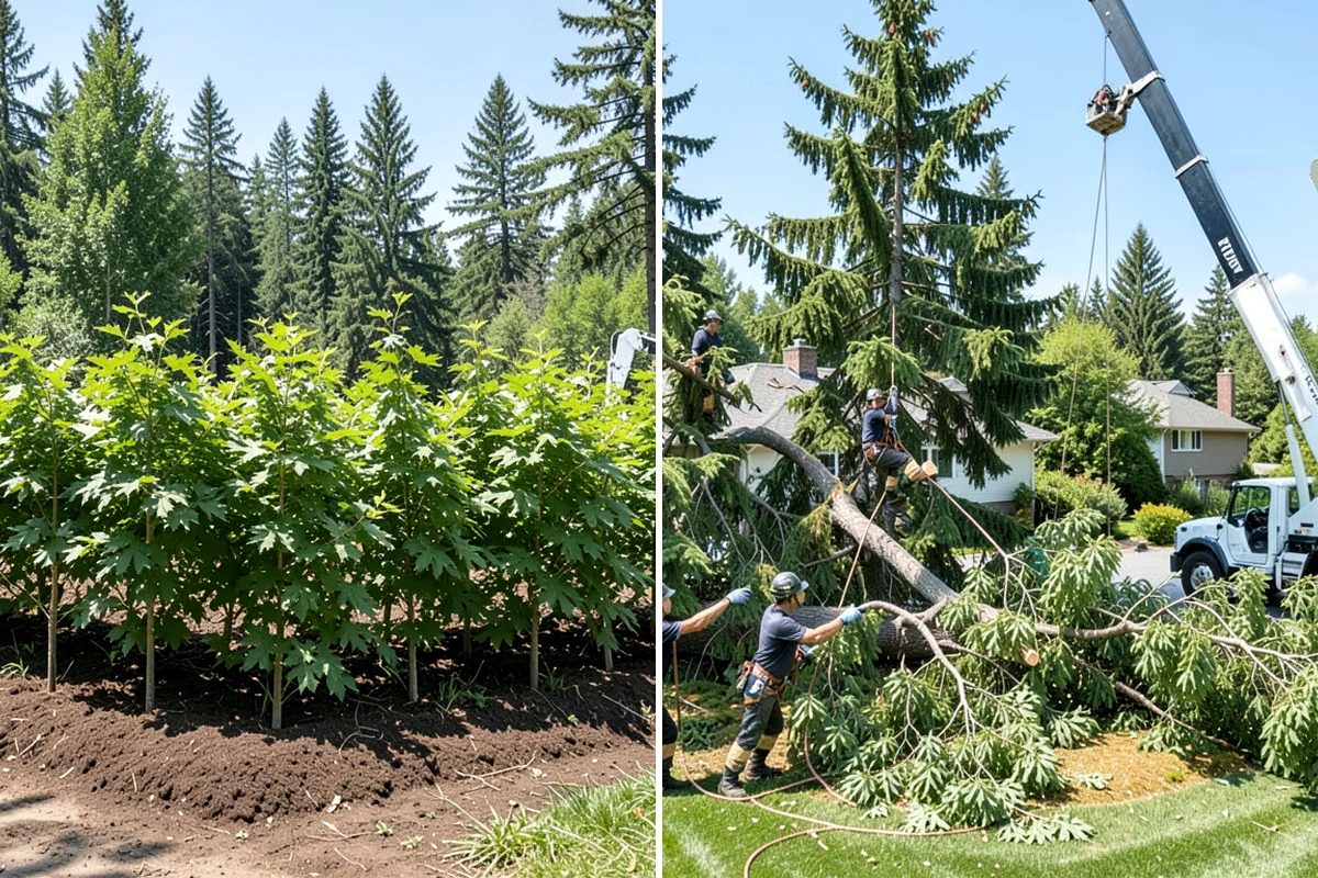 Vista pruning in Kenmore, King County, WA - Assess canopy condition and pruning objectives