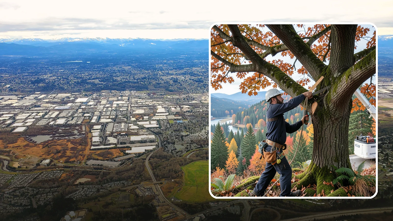Vista pruning in Kent, King County, WA - Selective pruning to open or improve a view.