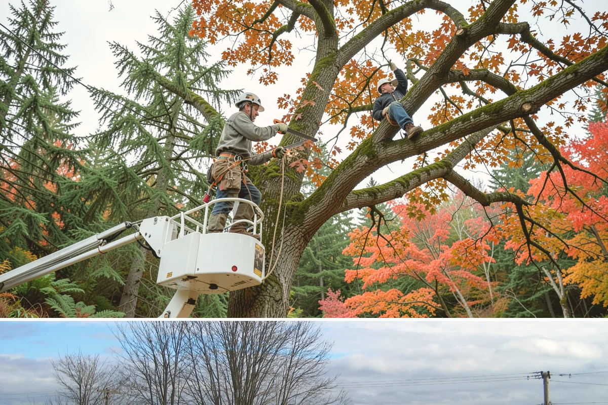 Vista pruning in Langley, Island County, WA - Work timing follows recognized arboricultural standards matched to specific tree species and seasonal conditions in the Puget...