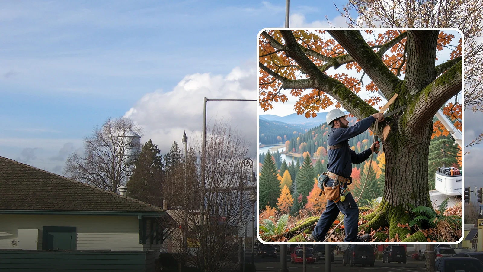 Vista pruning in Marysville, Snohomish County, WA - Selective pruning to open or improve a view.