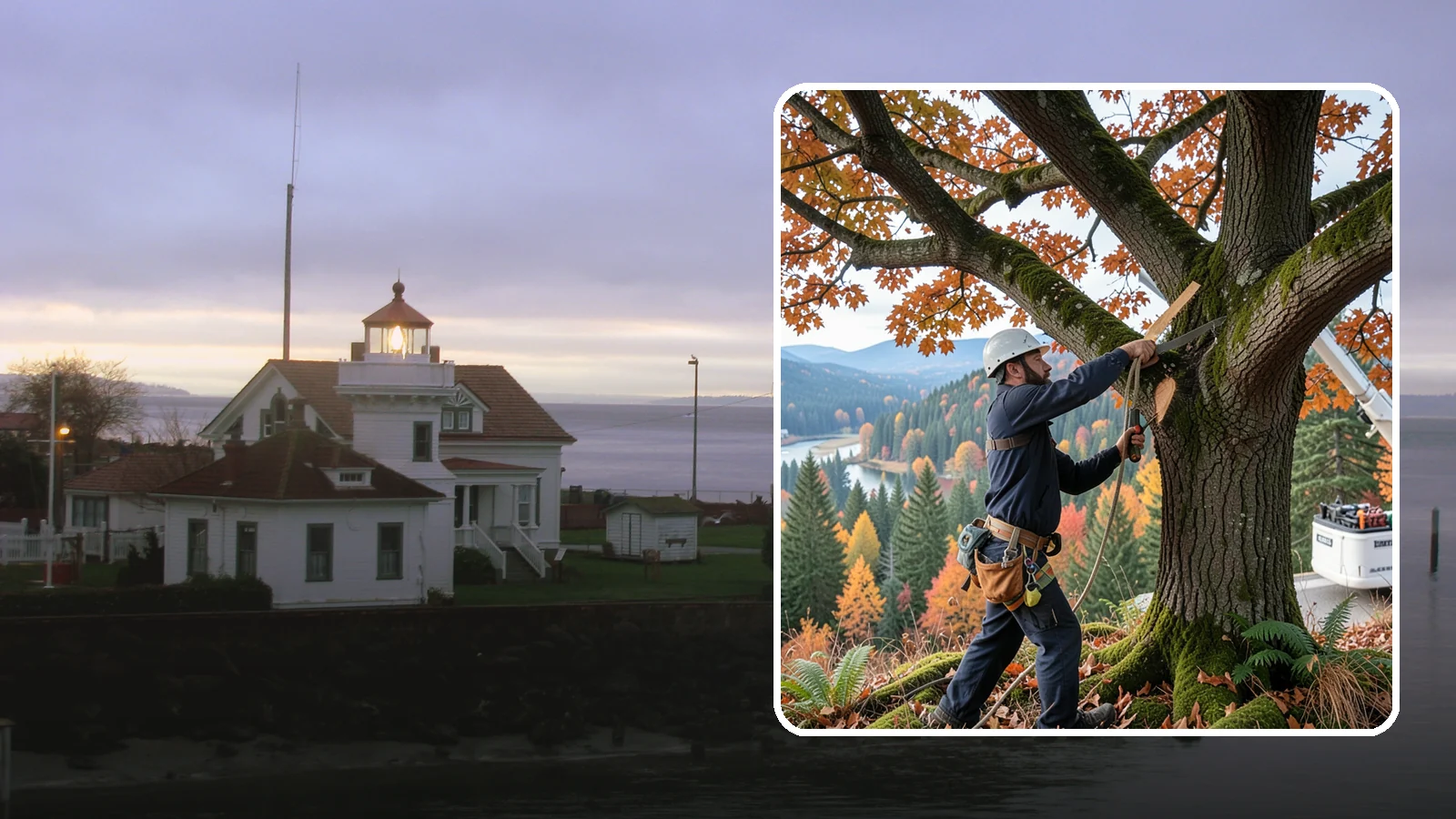 Vista pruning in Mukilteo, Snohomish County, WA - Selective pruning to open or improve a view.
