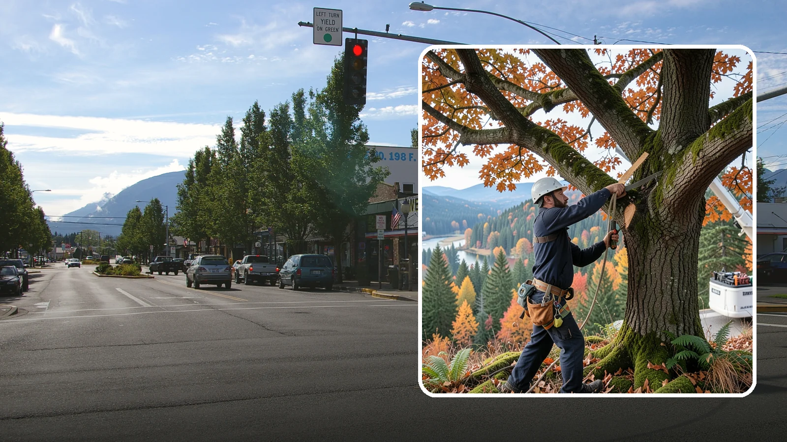 Vista pruning in North Bend, King County, WA - Selective pruning to open or improve a view.