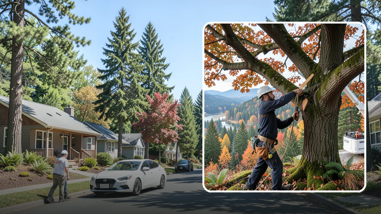 Vista pruning in Orting, Pierce County, WA - Selective pruning to open or improve a view.