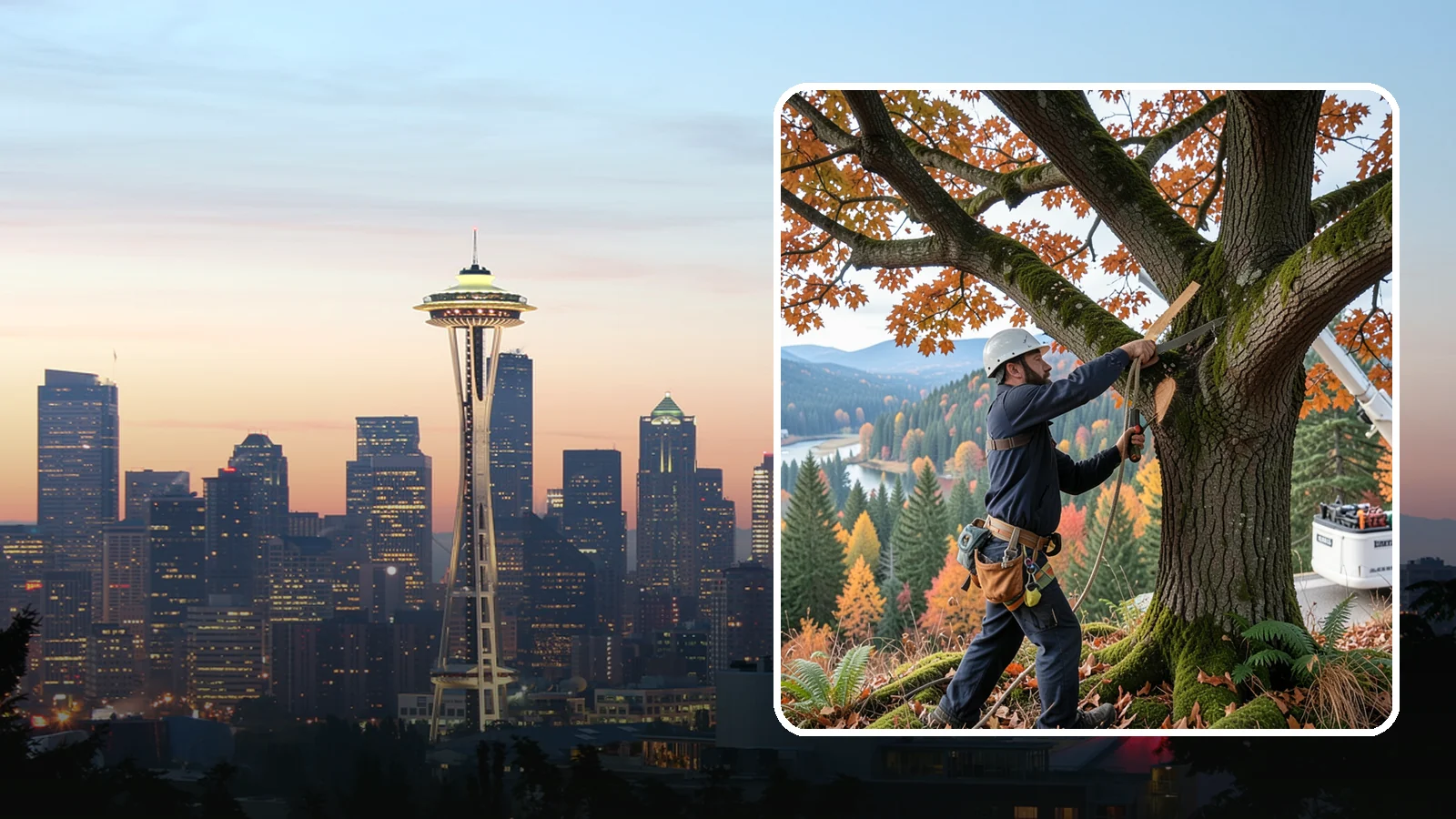 Vista pruning in Seattle, King County, WA - Selective pruning to open or improve a view.