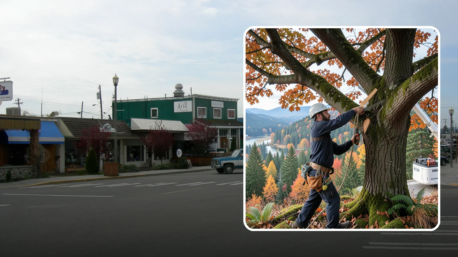 Vista pruning in Stanwood, Snohomish County, WA - Selective pruning to open or improve a view.