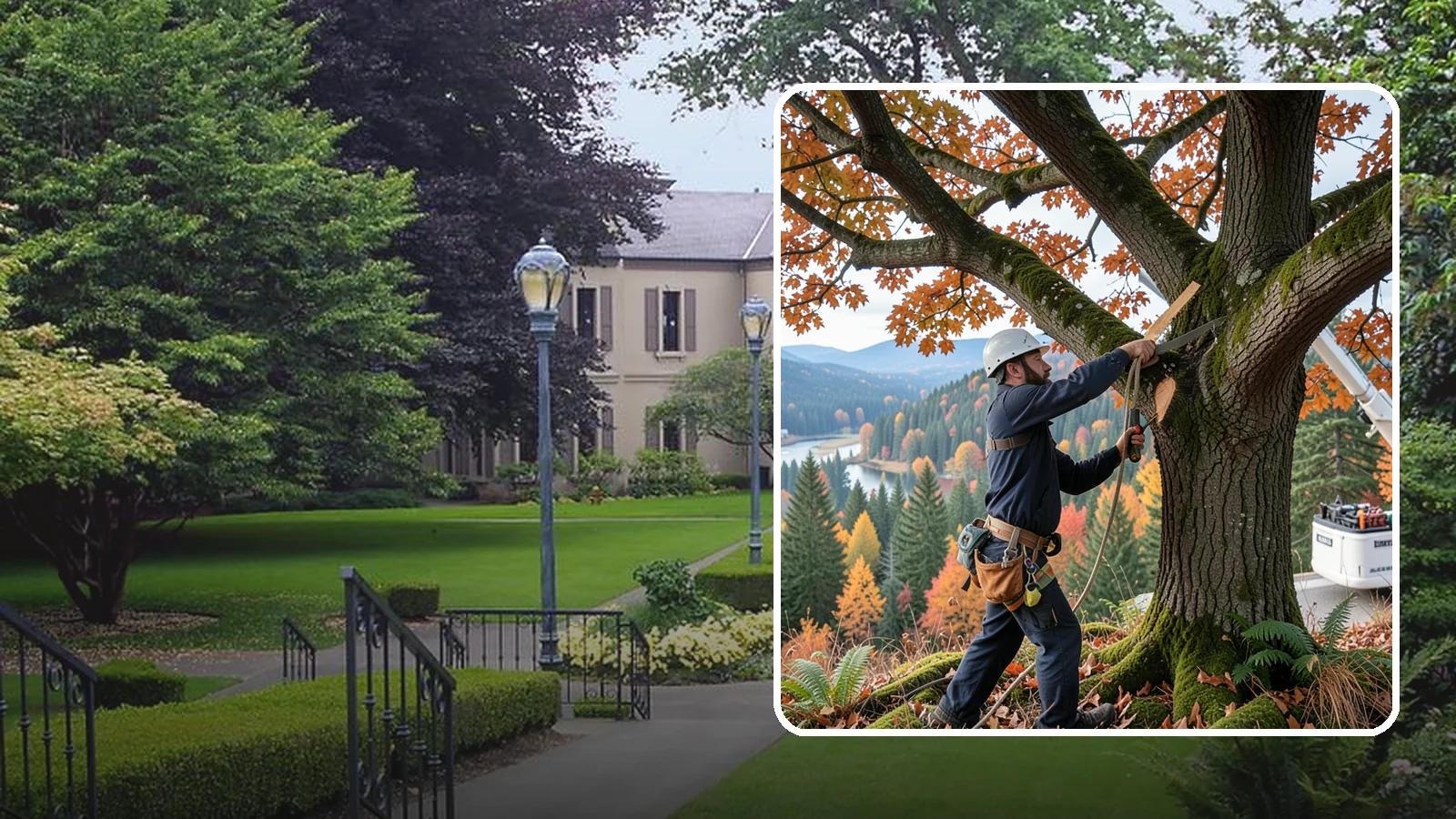 Vista pruning in Woodinville, King County, WA - Selective pruning to open or improve a view.