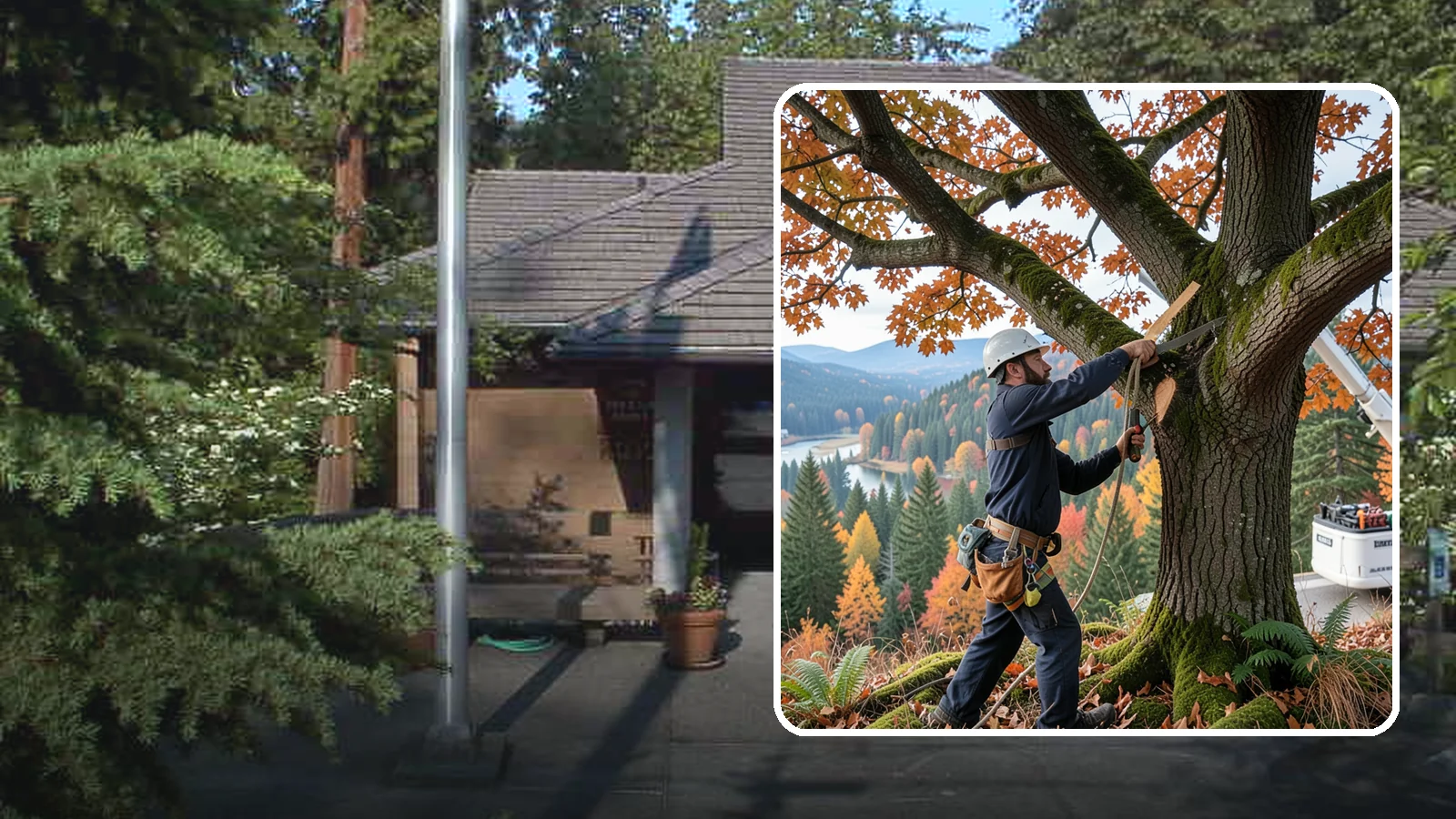 Vista pruning in Yarrow Point, King County, WA - Selective pruning to open or improve a view.