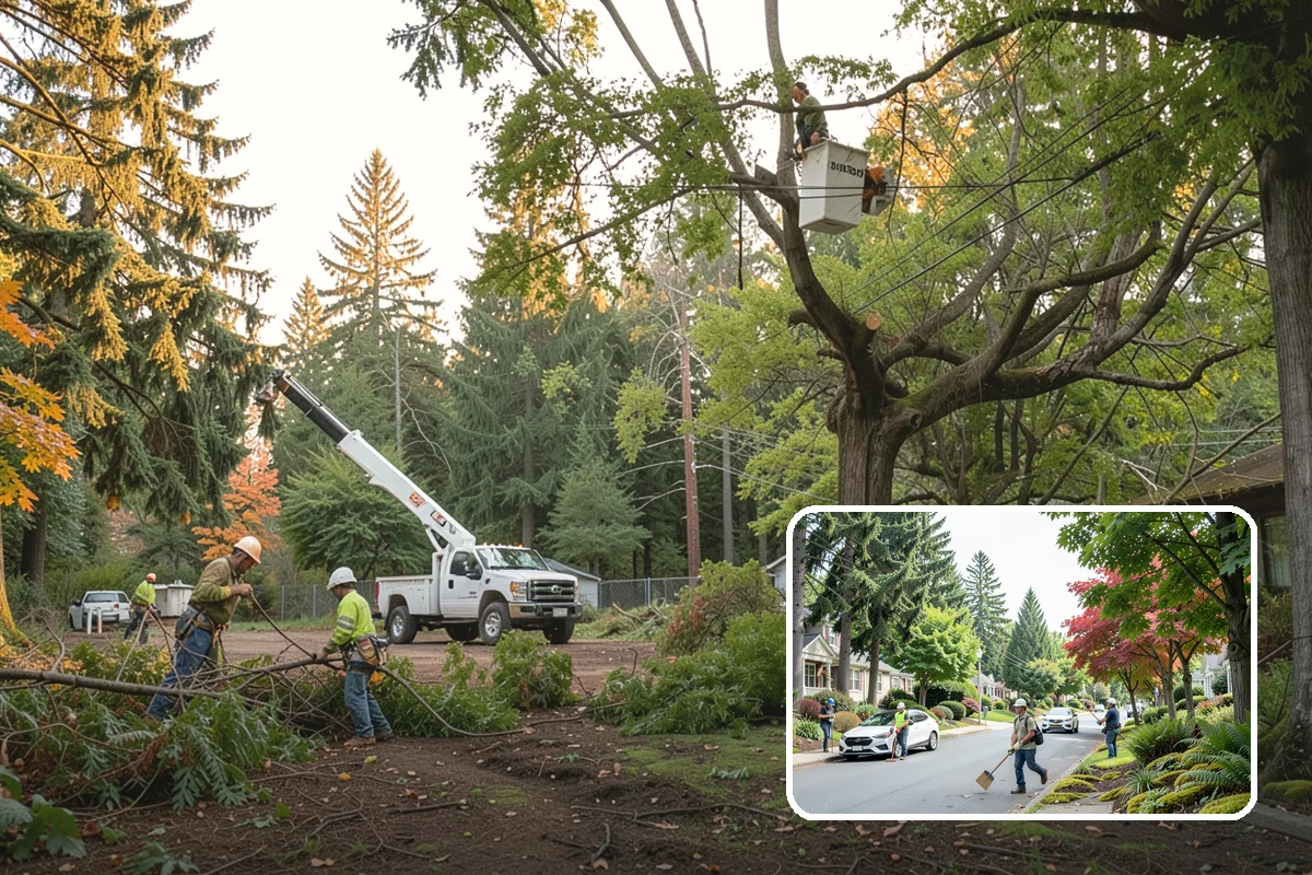 Weight reduction pruning in Beaux Arts Village, King County, WA - Improves tree structure, health, and appearance