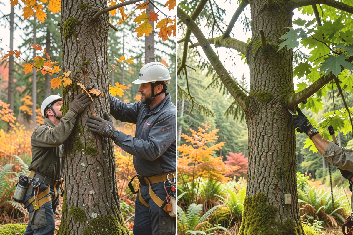 Weight reduction pruning in Bellevue, King County, WA - Assess canopy condition and pruning objectives