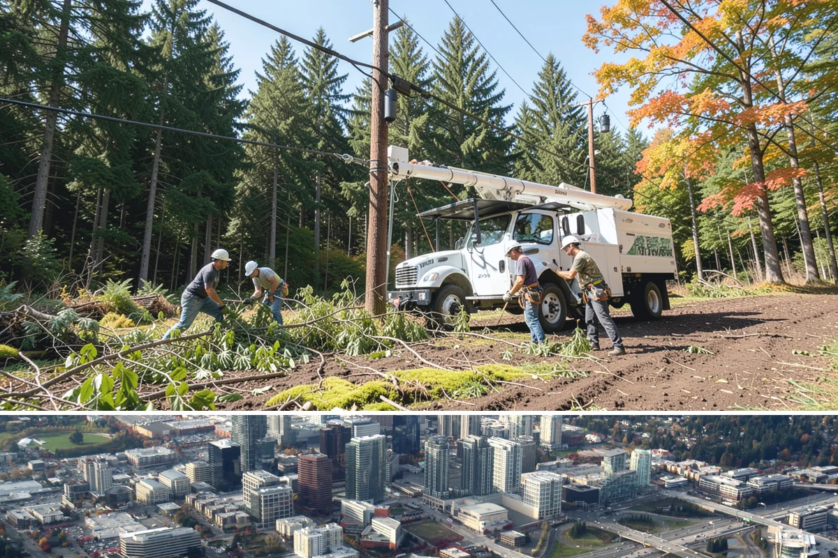 Weight reduction pruning in Bellevue, King County, WA - Work should be scheduled during dormant seasons to avoid interfering with flowering or fruiting cycles specific to local tree...