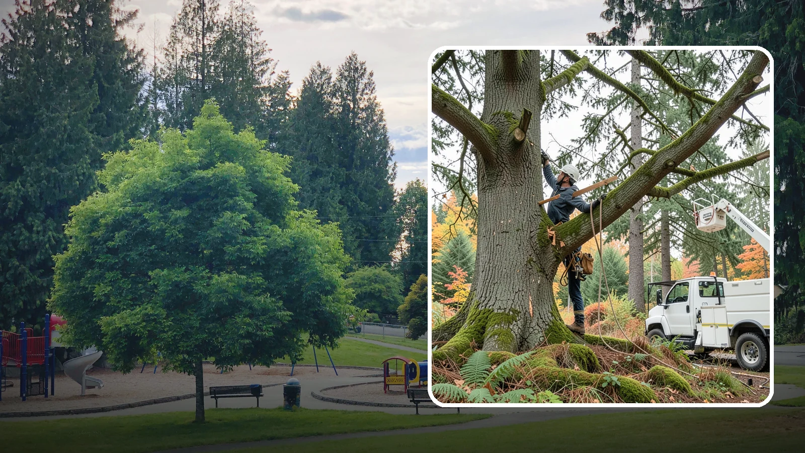 Weight reduction pruning in Bonney Lake, Pierce County, WA - The reduction of weight on long or heavy limbs.