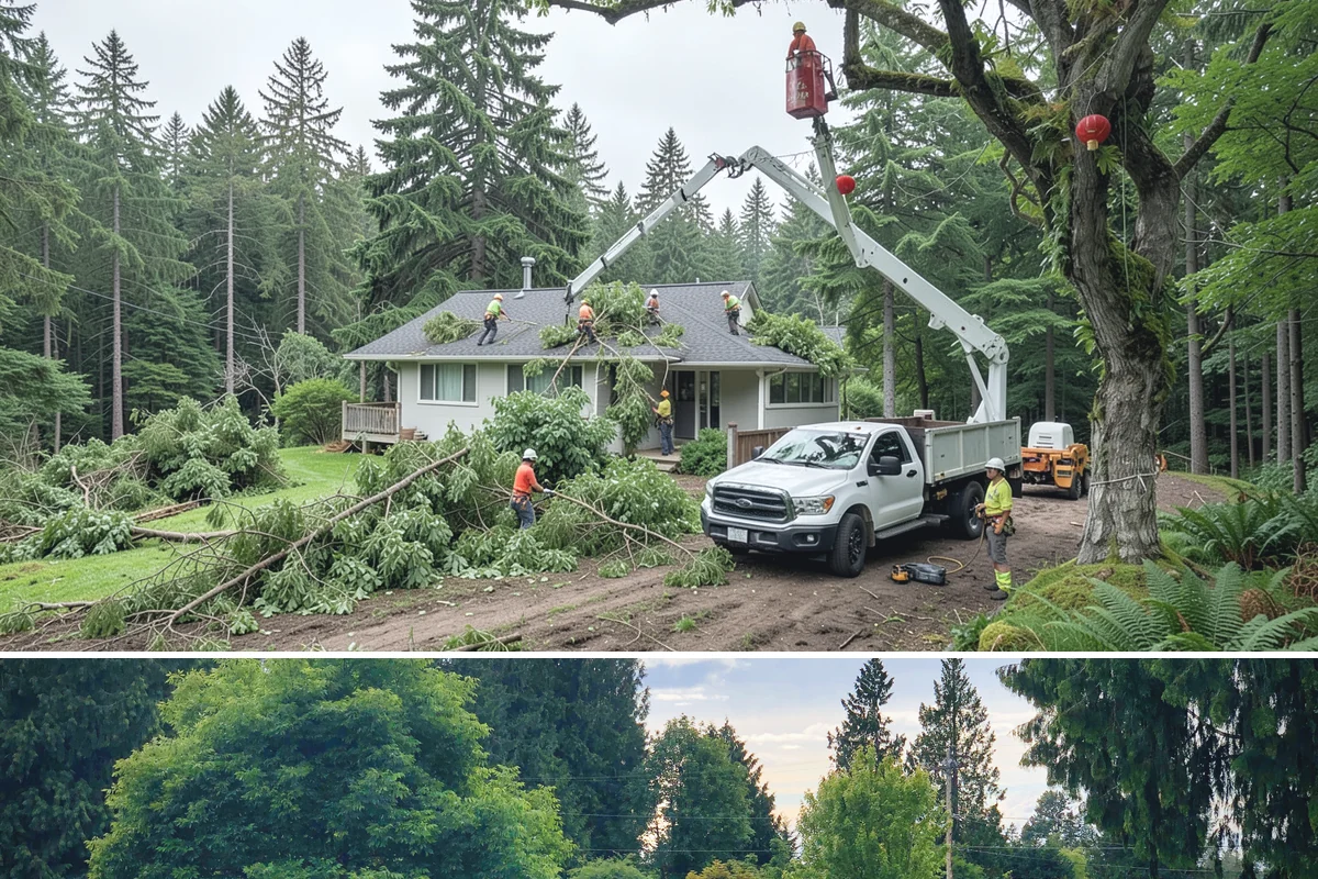 Weight reduction pruning in Bonney Lake, Pierce County, WA - Work should be scheduled during dormant seasons to avoid interfering with flowering or fruiting cycles specific to local tree...