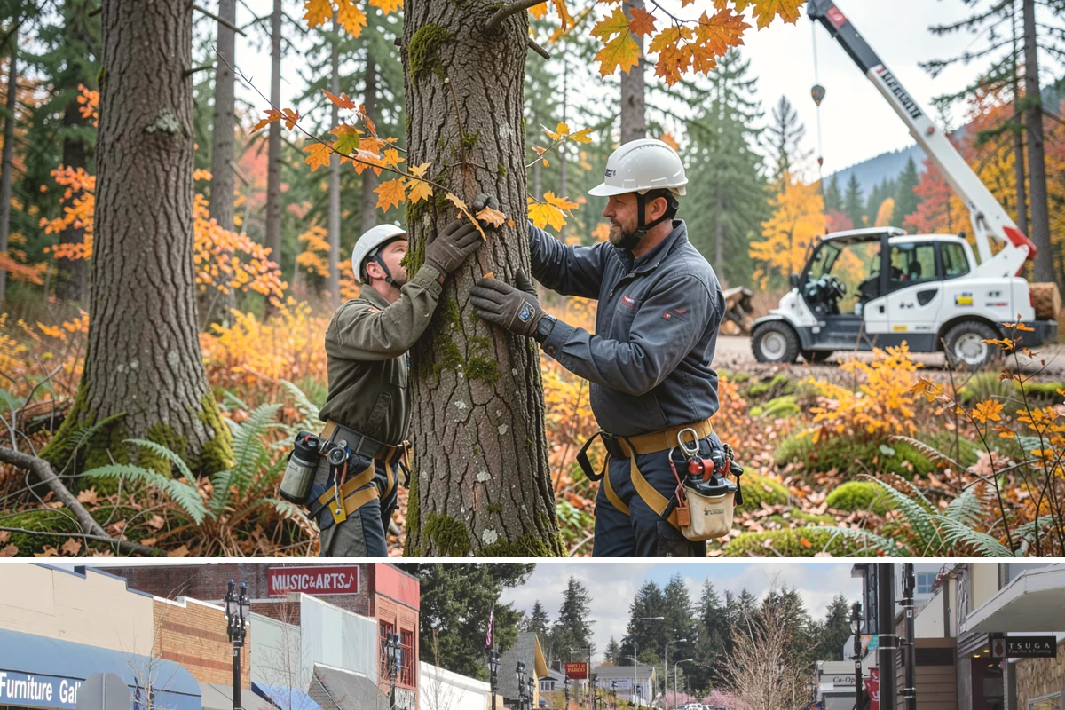 Weight reduction pruning in Bothell, King County, WA - Work should be scheduled during dormant seasons to avoid interfering with flowering or fruiting cycles specific to local tree...