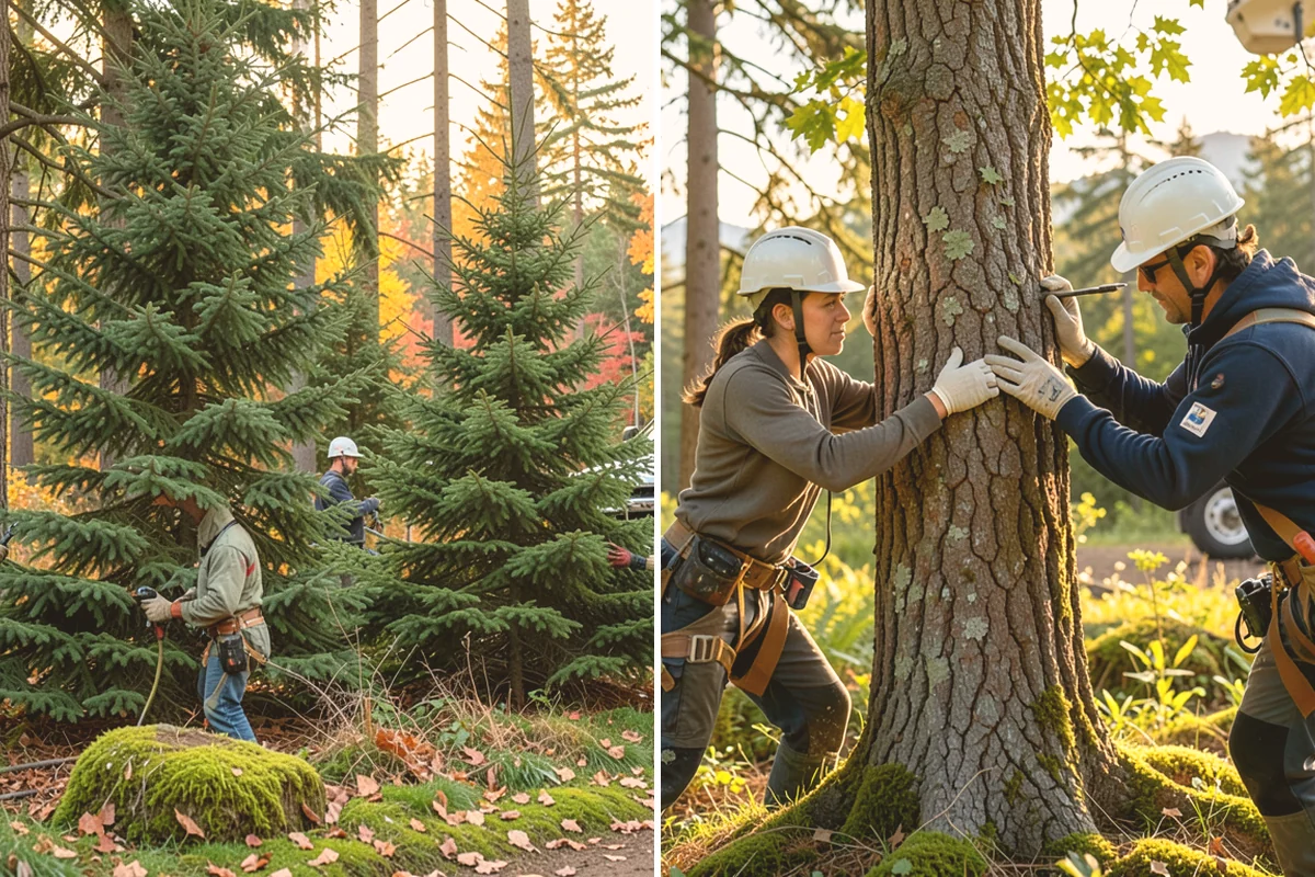 Weight reduction pruning in Brier, Snohomish County, WA - Assess canopy condition and pruning objectives