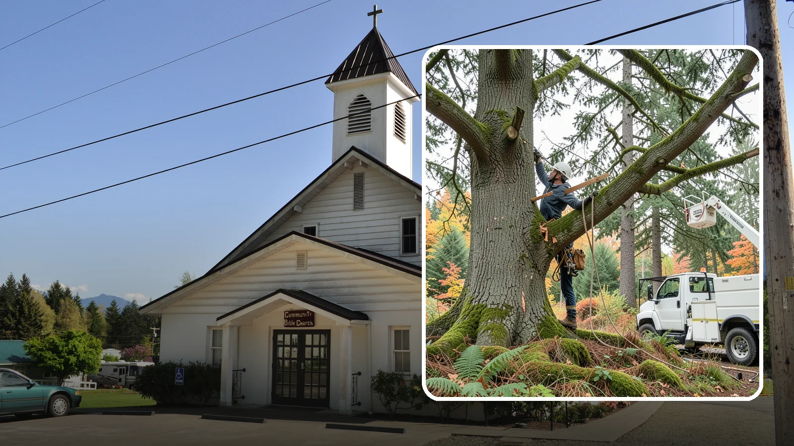 Weight reduction pruning in Concrete, Skagit County, WA - The reduction of weight on long or heavy limbs.