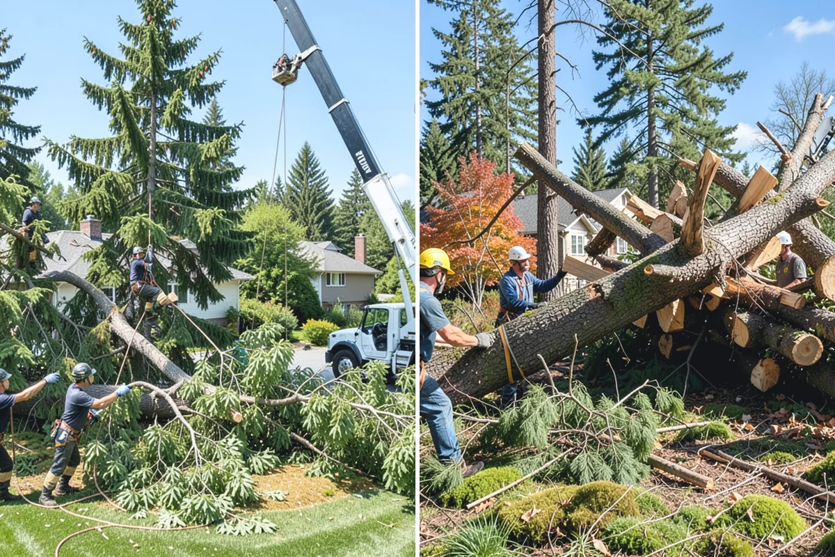 Weight reduction pruning in Darrington, Snohomish County, WA - Assess canopy condition and pruning objectives