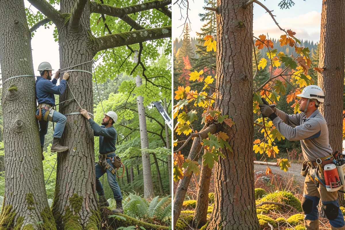 Weight reduction pruning in Eatonville, Pierce County, WA - Assess canopy condition and pruning objectives