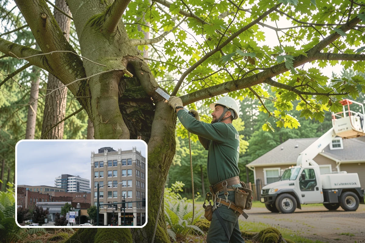 Weight reduction pruning in Everett, Snohomish County, WA - Improves tree structure, health, and appearance