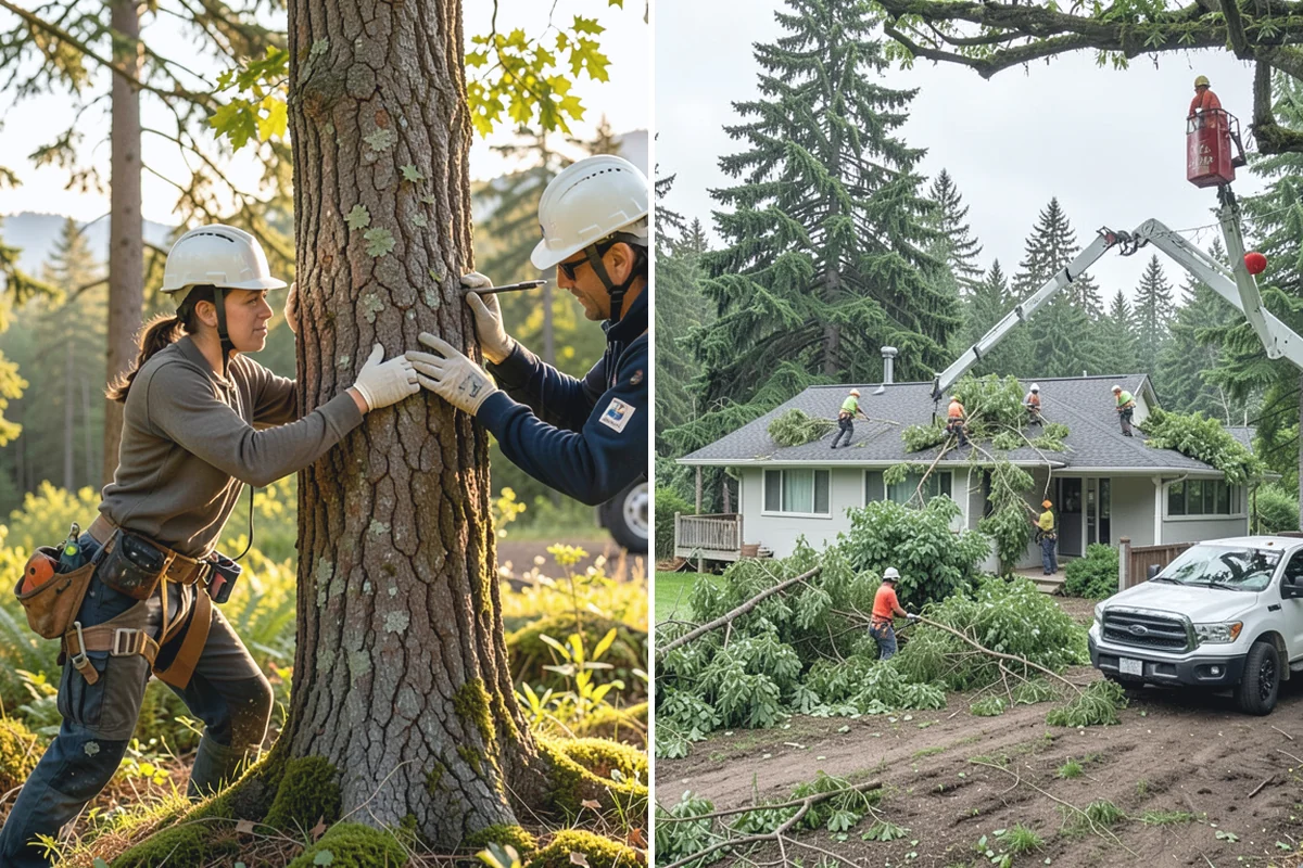 Weight reduction pruning in Gold Bar, Snohomish County, WA - Assess canopy condition and pruning objectives
