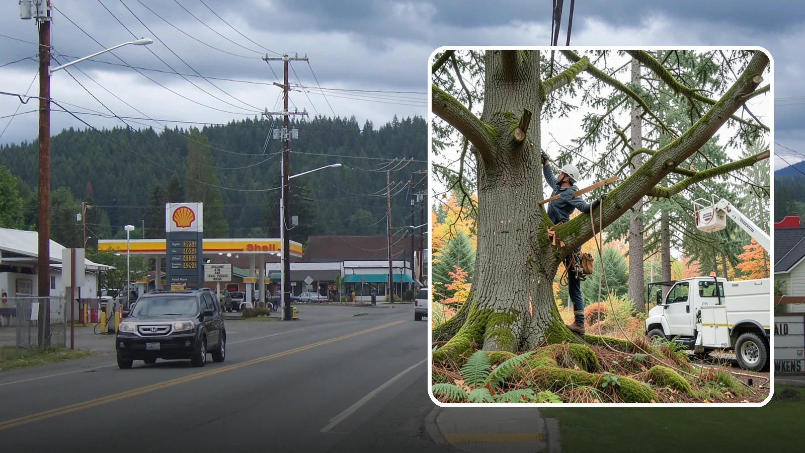 Weight reduction pruning in Granite Falls, Snohomish County, WA - The reduction of weight on long or heavy limbs.