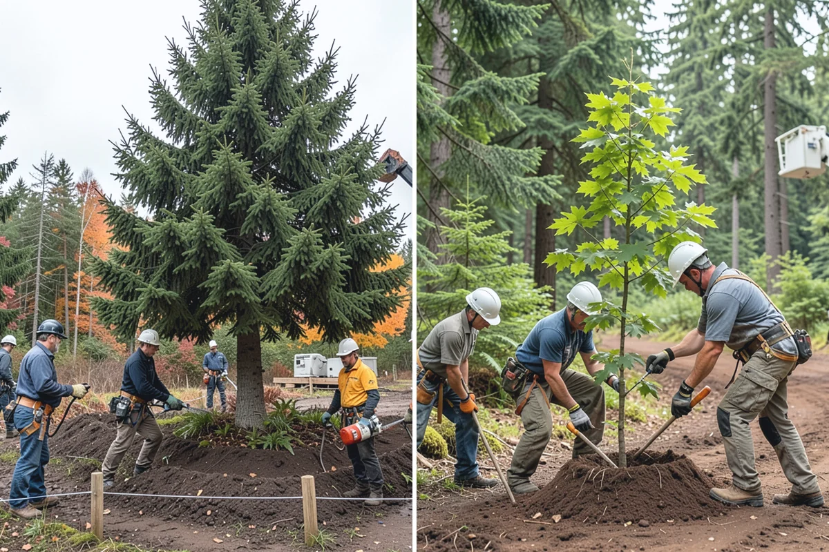 Weight reduction pruning in Hamilton, Skagit County, WA - Assess canopy condition and pruning objectives