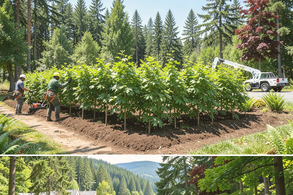 Weight reduction pruning in Lake Forest Park, King County, WA - Work should be scheduled during dormant seasons to avoid interfering with flowering or fruiting cycles specific to local tree...
