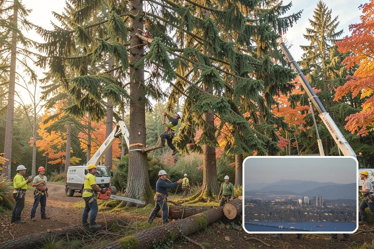 Weight reduction pruning in Medina, King County, WA - Improves tree structure, health, and appearance