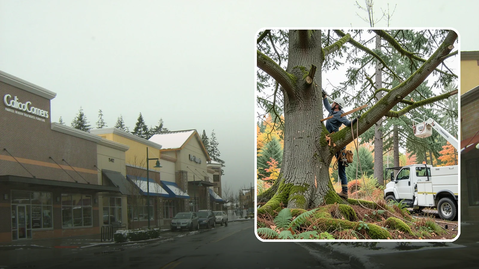 Weight reduction pruning in Mill Creek, Snohomish County, WA - The reduction of weight on long or heavy limbs.