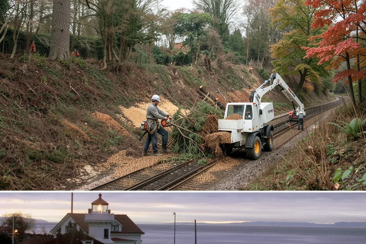 Weight reduction pruning in Mukilteo, Snohomish County, WA - Work should be scheduled during dormant seasons to avoid interfering with flowering or fruiting cycles specific to local tree...