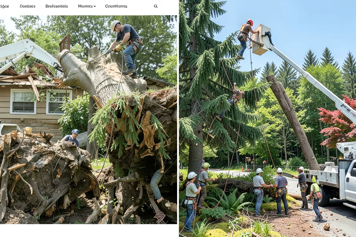 Weight reduction pruning in Normandy Park, King County, WA - Assess canopy condition and pruning objectives