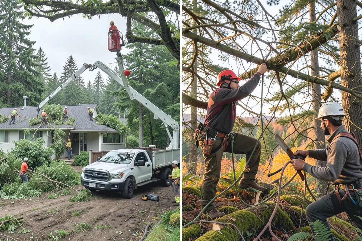 Weight reduction pruning in Skykomish, King County, WA - Assess canopy condition and pruning objectives