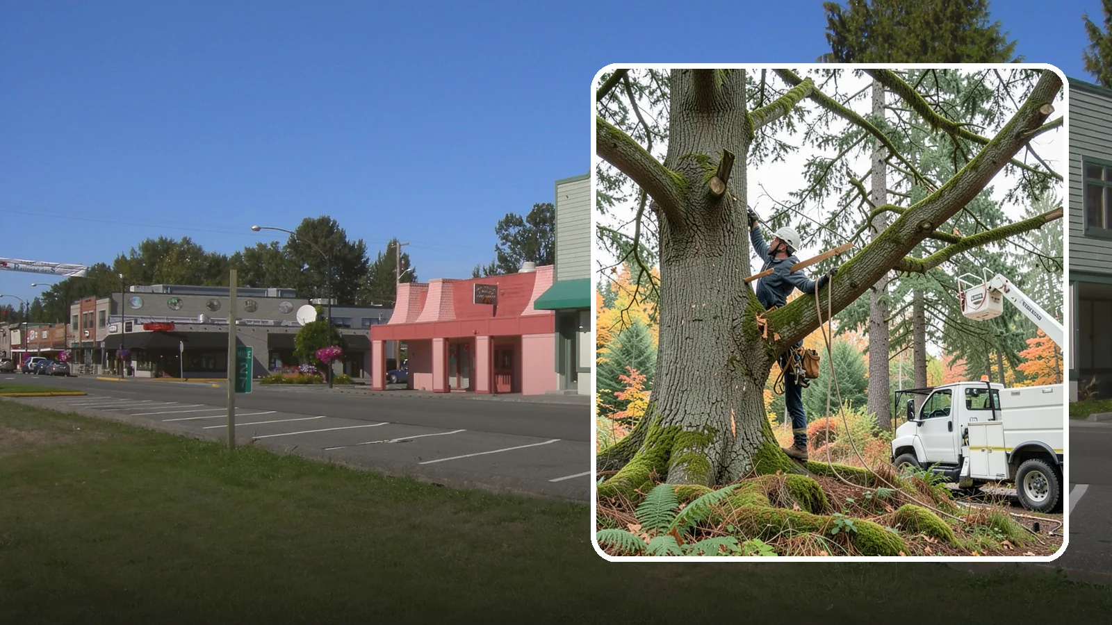Weight reduction pruning in Snoqualmie, King County, WA - The reduction of weight on long or heavy limbs.