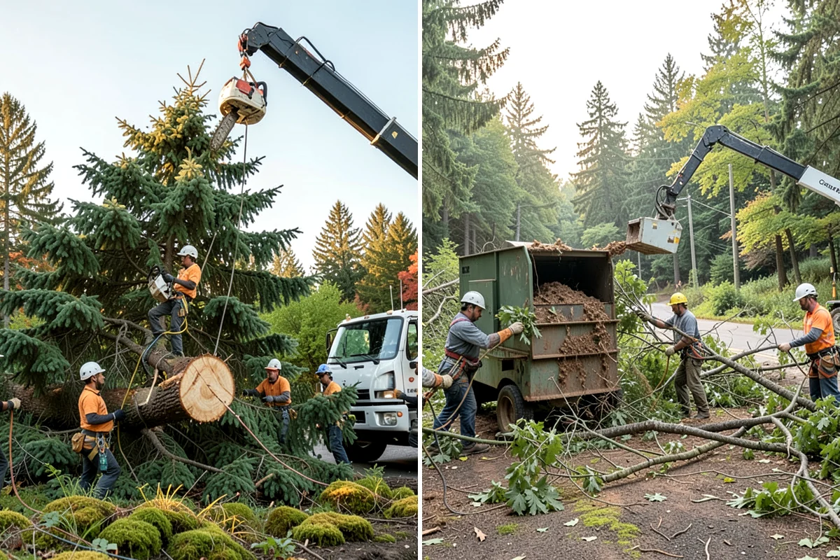 Weight reduction pruning in Snoqualmie, King County, WA - Assess canopy condition and pruning objectives