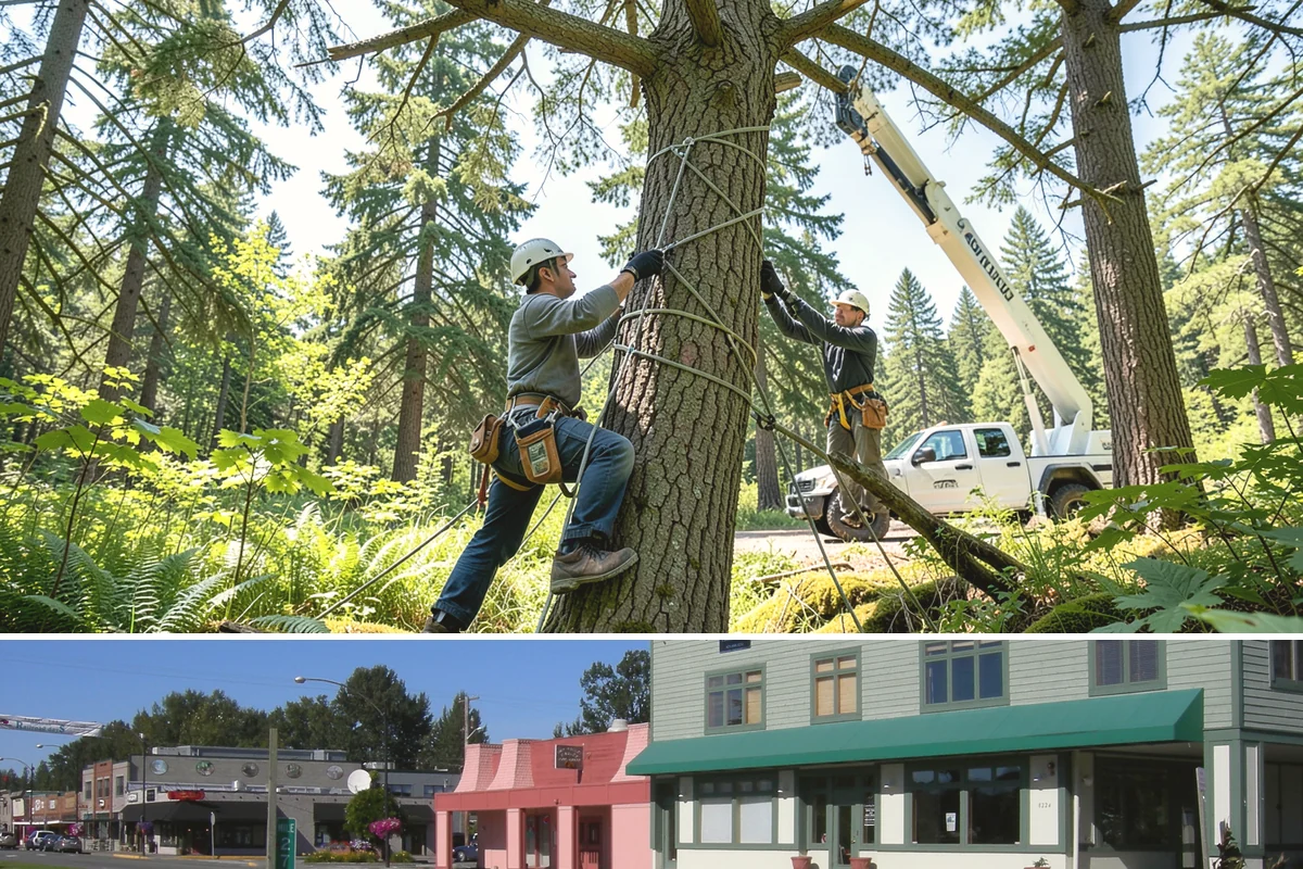 Weight reduction pruning in Snoqualmie, King County, WA - Work should be scheduled during dormant seasons to avoid interfering with flowering or fruiting cycles specific to local tree...