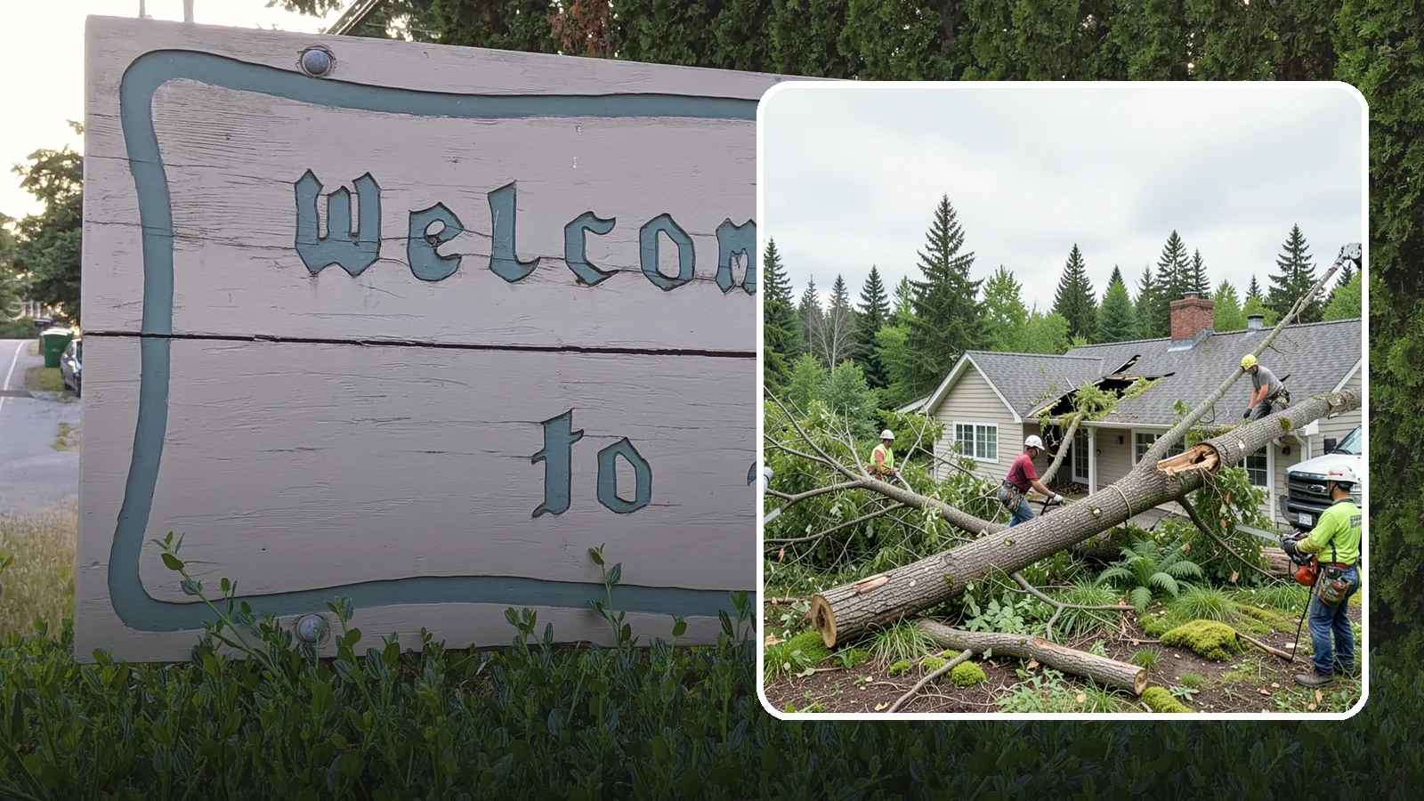 Wind damage cleanup in Brier, Snohomish County, WA - Cleanup and make-safe work after wind damage.