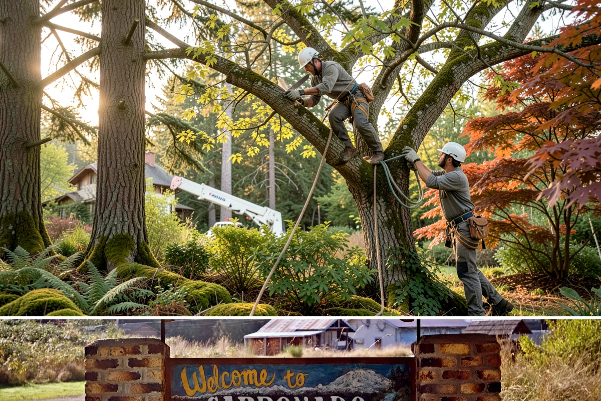 Wind damage cleanup in Carbonado, Pierce County, WA - This service is performed year-round in response to high winds but requires extra caution during wet winter months when ground...