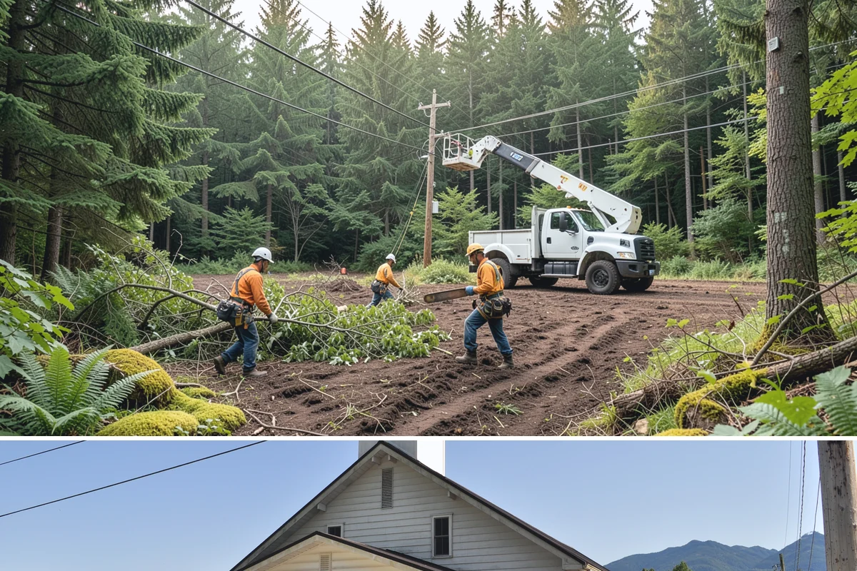 Wind damage cleanup in Concrete, Skagit County, WA - This service is performed year-round in response to high winds but requires extra caution during wet winter months when ground...