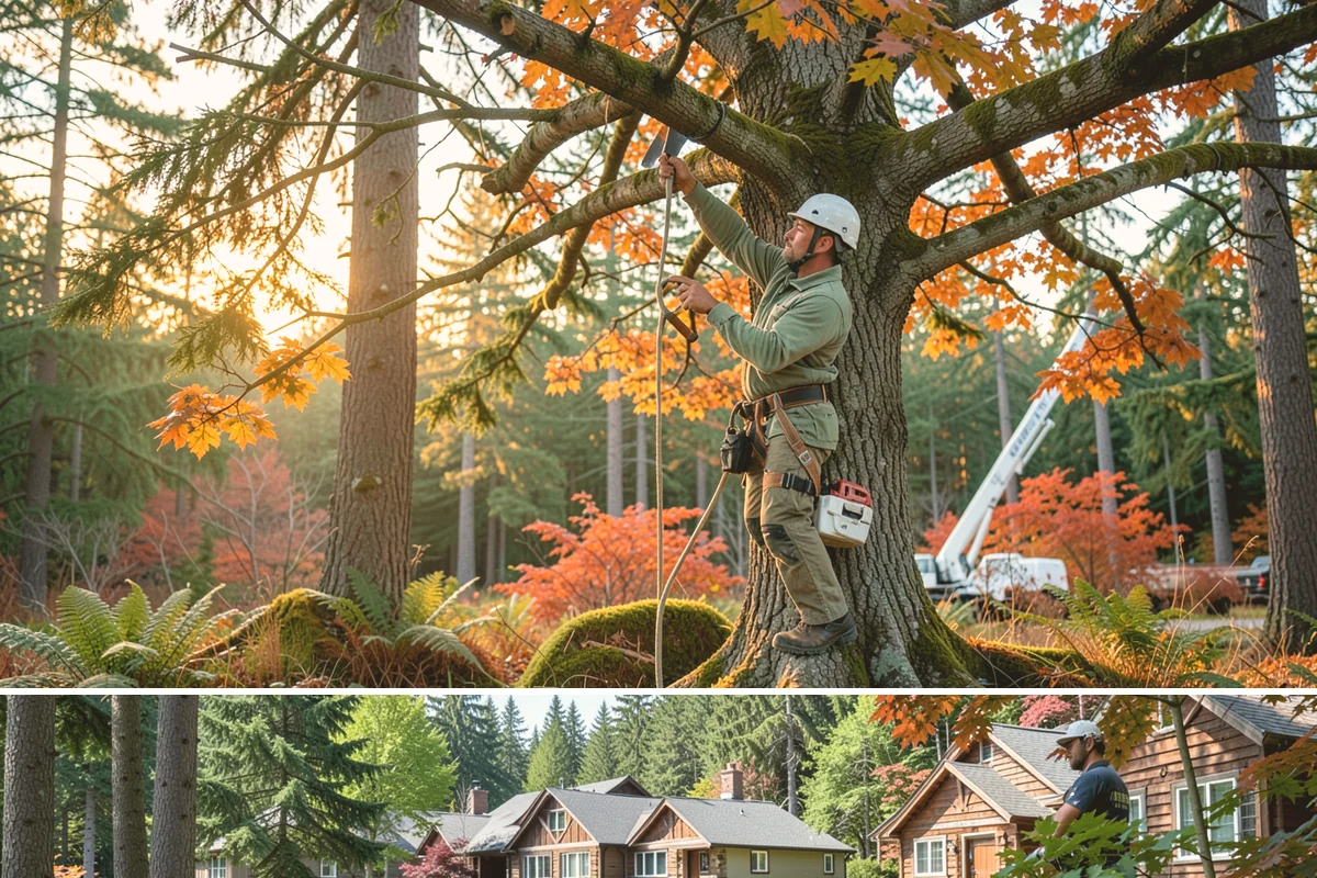 Wind damage cleanup in Edgewood, Pierce County, WA - This service is performed year-round in response to high winds but requires extra caution during wet winter months when ground...